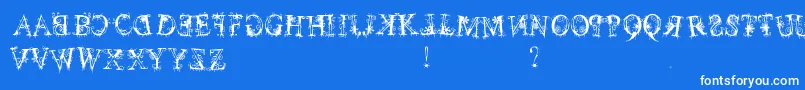 December Font – White Fonts on Blue Background