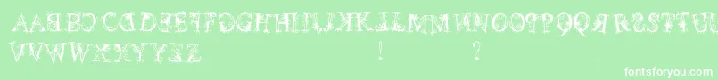 December Font – White Fonts on Green Background