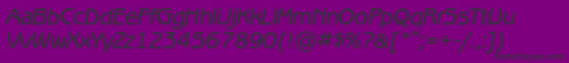 BenguiatgothicmediumcItalic Font – Black Fonts on Purple Background