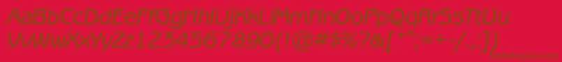 Police BenguiatgothicmediumcItalic – polices brunes sur fond rouge