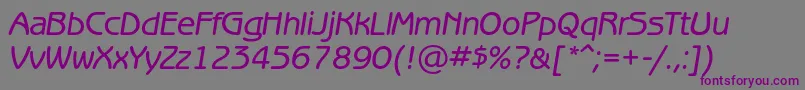 Шрифт BenguiatgothicmediumcItalic – фиолетовые шрифты на сером фоне