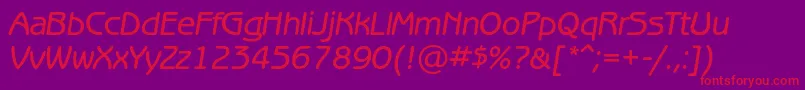 Шрифт BenguiatgothicmediumcItalic – красные шрифты на фиолетовом фоне