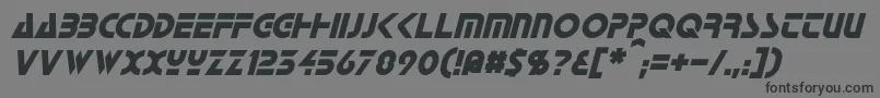HorizonItalic-Schriftart – Schwarze Schriften auf grauem Hintergrund