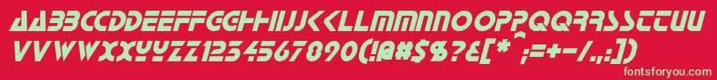 HorizonItalic-Schriftart – Grüne Schriften auf rotem Hintergrund