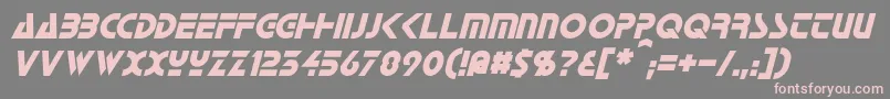 HorizonItalic-fontti – vaaleanpunaiset fontit harmaalla taustalla
