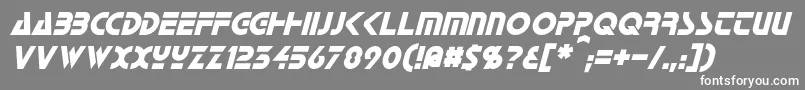 HorizonItalic Font – White Fonts on Gray Background