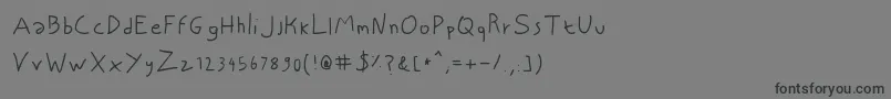 Fonte NiscriptFont – fontes pretas em um fundo cinza