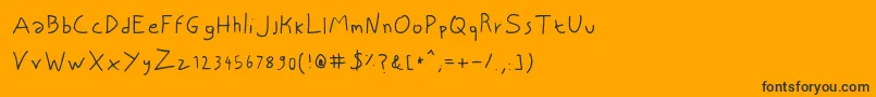 NiscriptFont Font – Black Fonts on Orange Background