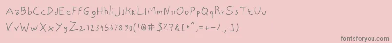 NiscriptFont-Schriftart – Graue Schriften auf rosa Hintergrund