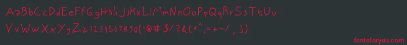 NiscriptFont Font – Red Fonts on Black Background