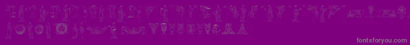 Police Classix – polices grises sur fond violet