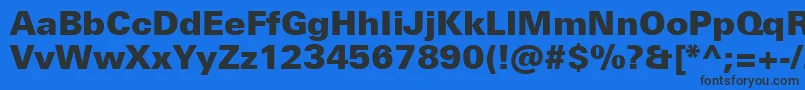 UniversNextProBlack Font – Black Fonts on Blue Background