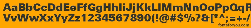 UniversNextProBlack Font – Black Fonts on Orange Background