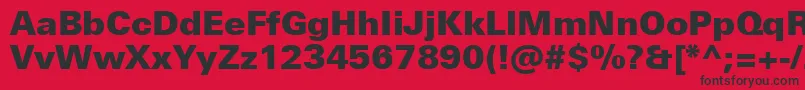 UniversNextProBlack Font – Black Fonts on Red Background