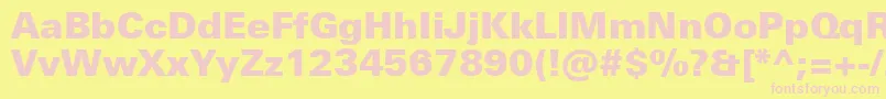 UniversNextProBlack Font – Pink Fonts on Yellow Background