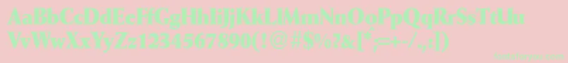 WeinantikcondbBold Font – Green Fonts on Pink Background