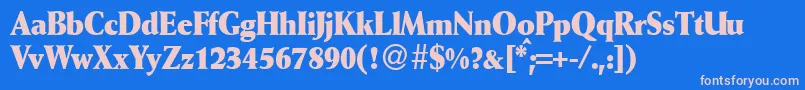 WeinantikcondbBold Font – Pink Fonts on Blue Background