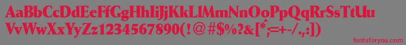 WeinantikcondbBold Font – Red Fonts on Gray Background