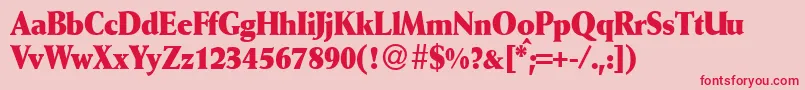 WeinantikcondbBold Font – Red Fonts on Pink Background