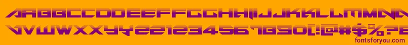 Tarrgethalf Font – Purple Fonts on Orange Background