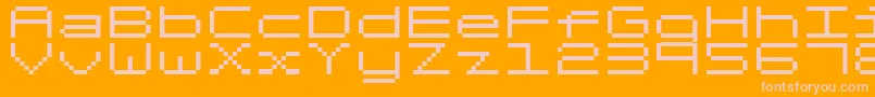 FixedV03 Font – Pink Fonts on Orange Background