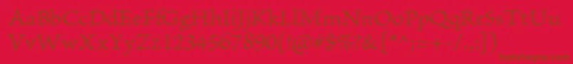 Fonte BriosoproLightcapt – fontes marrons em um fundo vermelho