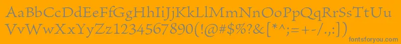 BriosoproLightcapt Font – Gray Fonts on Orange Background