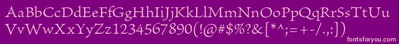 BriosoproLightcapt Font – Pink Fonts on Purple Background