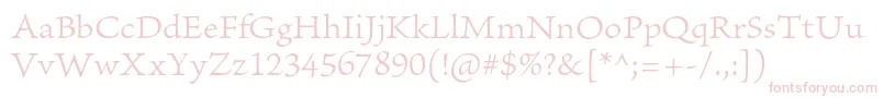 フォントBriosoproLightcapt – ピンクのフォント