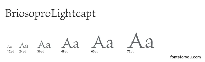 Größen der Schriftart BriosoproLightcapt