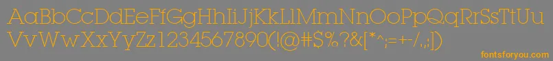 LugaextraExtralight Font – Orange Fonts on Gray Background