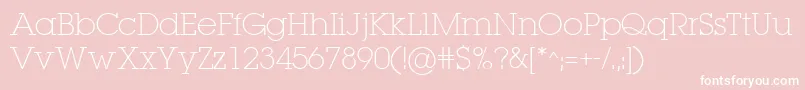 LugaextraExtralight Font – White Fonts on Pink Background