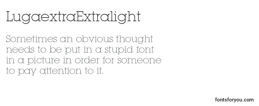Review of the LugaextraExtralight Font