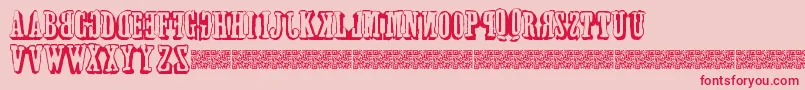 Forwardsbackwards Font – Red Fonts on Pink Background