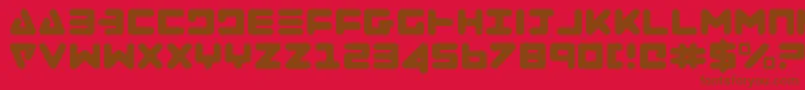 フォントZealotLight – 赤い背景に茶色の文字
