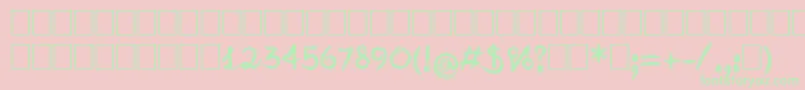 Burlak Font – Green Fonts on Pink Background