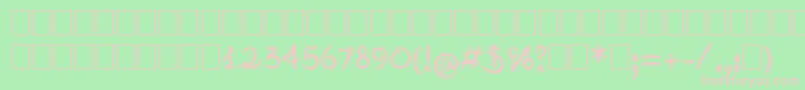 Burlak Font – Pink Fonts on Green Background