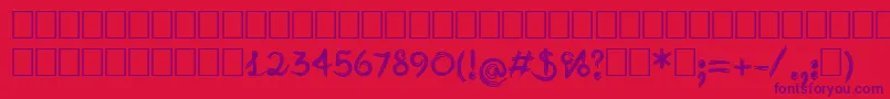 Burlak Font – Purple Fonts on Red Background