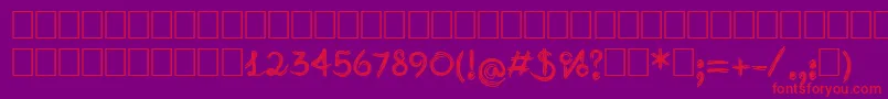 Burlak-Schriftart – Rote Schriften auf violettem Hintergrund