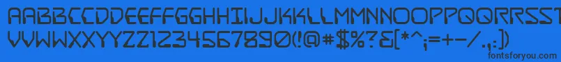フォントDestructobeamBb – 黒い文字の青い背景