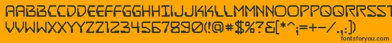 DestructobeamBb Font – Black Fonts on Orange Background