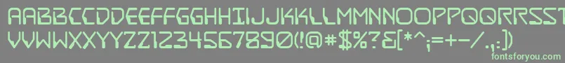 Шрифт DestructobeamBb – зелёные шрифты на сером фоне