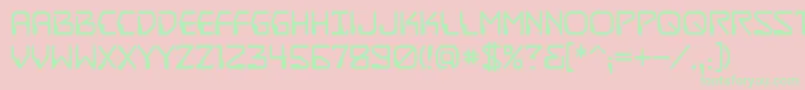 DestructobeamBb Font – Green Fonts on Pink Background