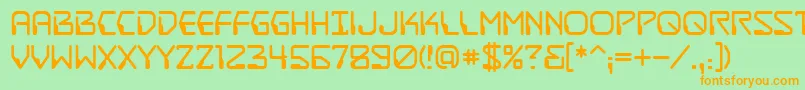 DestructobeamBb Font – Orange Fonts on Green Background