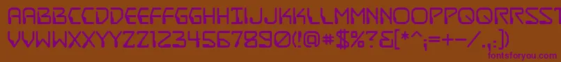 Шрифт DestructobeamBb – фиолетовые шрифты на коричневом фоне