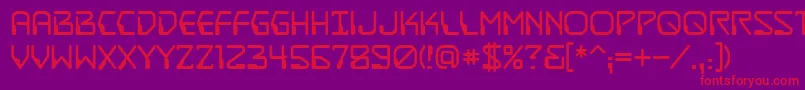 Czcionka DestructobeamBb – czerwone czcionki na fioletowym tle