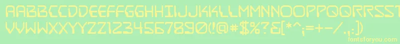DestructobeamBb Font – Yellow Fonts on Green Background
