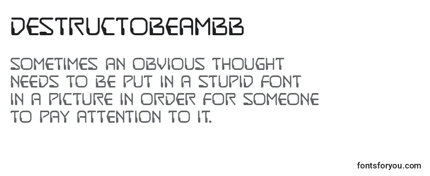 Review of the DestructobeamBb Font