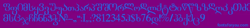 Acad Font – Blue Fonts on Purple Background