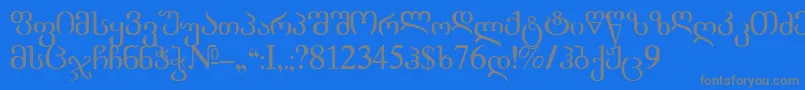 フォントAcad – 青い背景に灰色の文字